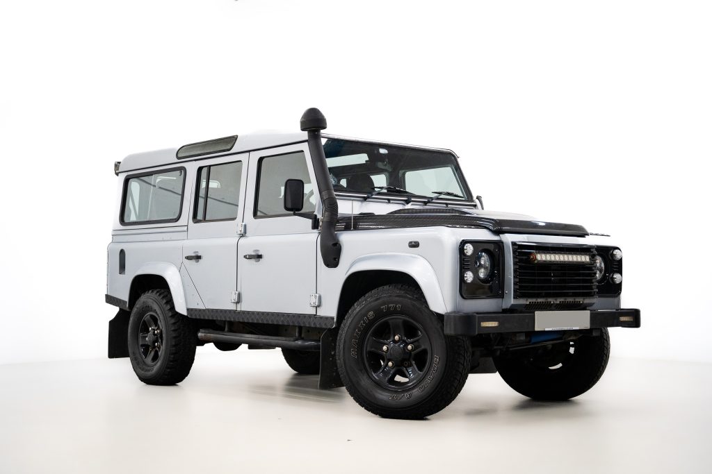 Land Rover Defender 110 x Silver available for luxury hire in Ireland