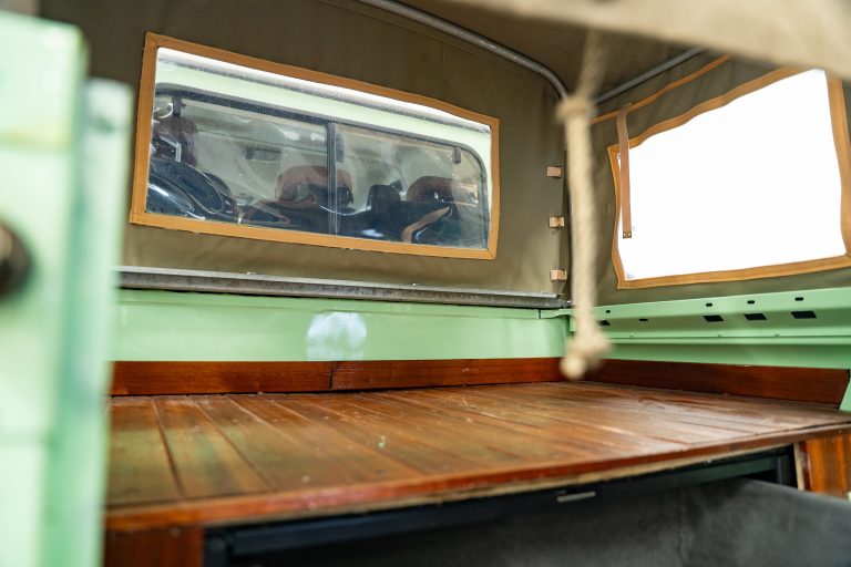 Land Rover Defender 110 x Matcha Green interior and exterior detail