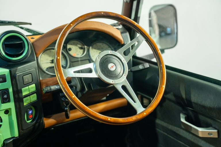 Land Rover Defender 110 x Matcha Green interior and exterior detail